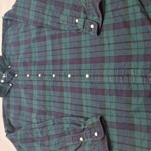 Ralph Lauren Men's Plaid Blaire Shirt Sz XL Dark Green Blue Lightweight Flannel‎